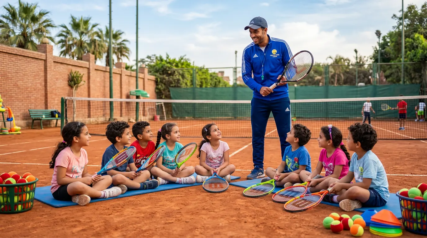 ورشة عمل تعريفية بالمضرب للأطفال